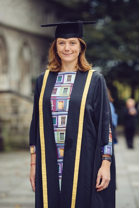 Louise Tilbury being awarded an honorary fellowship by Arts University Plymouth in 2013