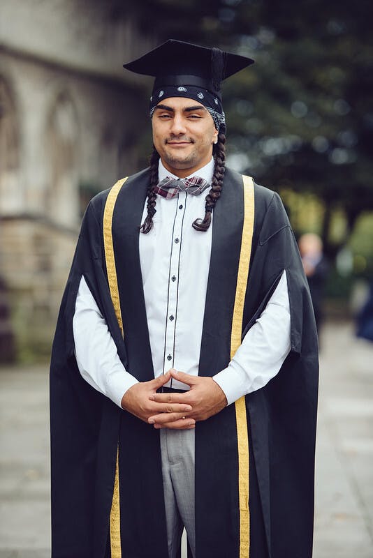 Toby Gorniak MBE being awarded an honorary fellowship by Arts University Plymouth in 2013