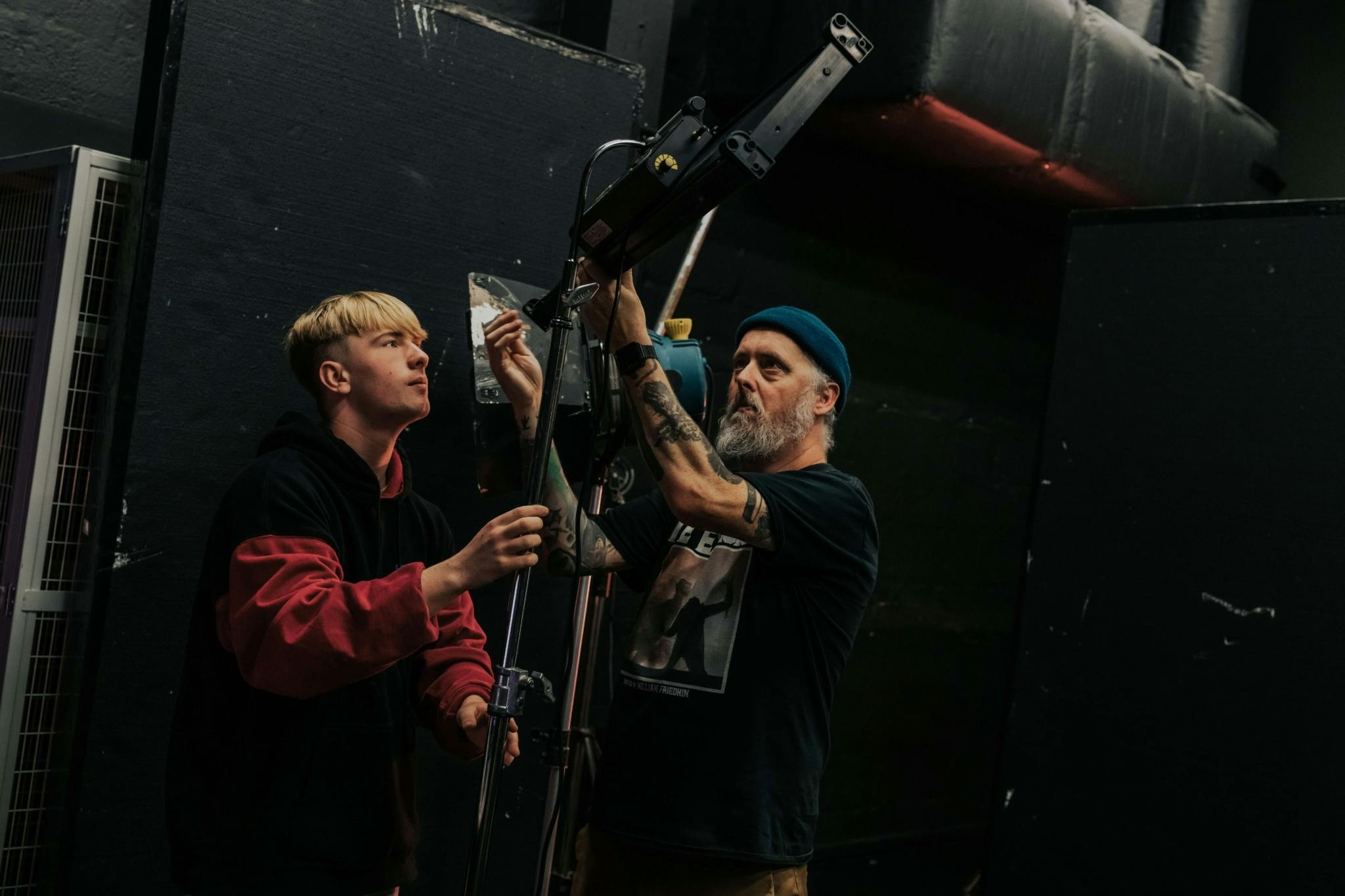 Technical Demonstrator Russell Cleave leading a sound and film workshop during an Open Day event Image c Arts University Plymouth